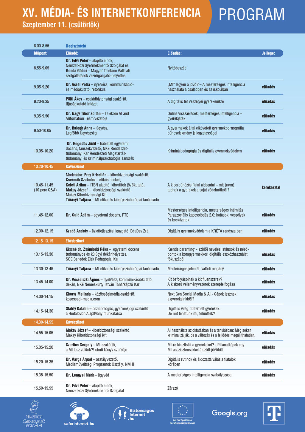 médiakonferencia program csütörtök